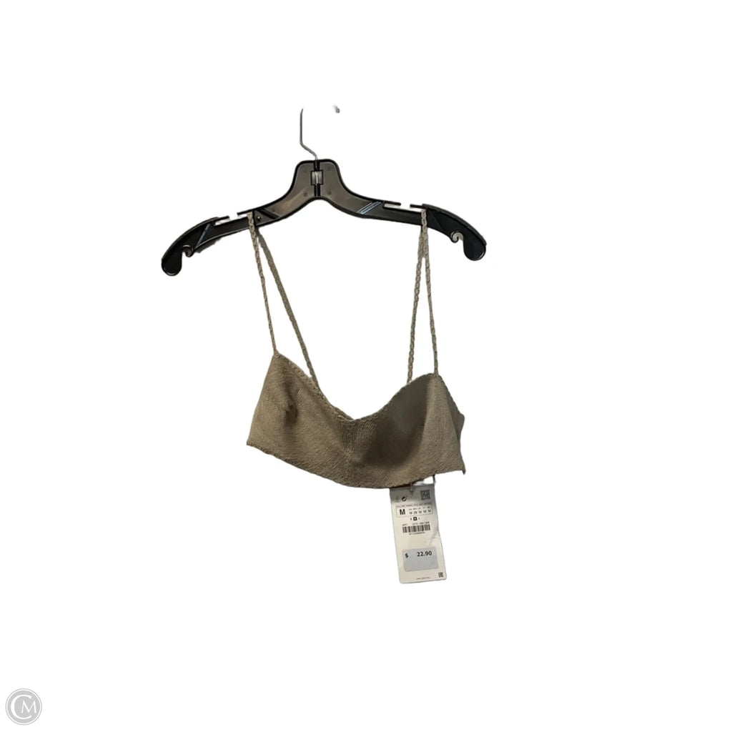 Top Sleeveless By Zara In Tan, Size: M