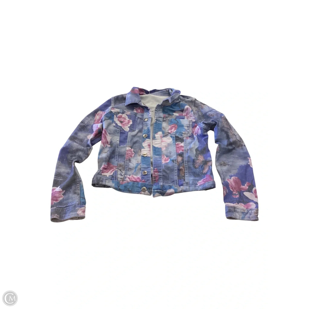 Jacket Denim By Clothes Mentor In Floral Print, Size: S