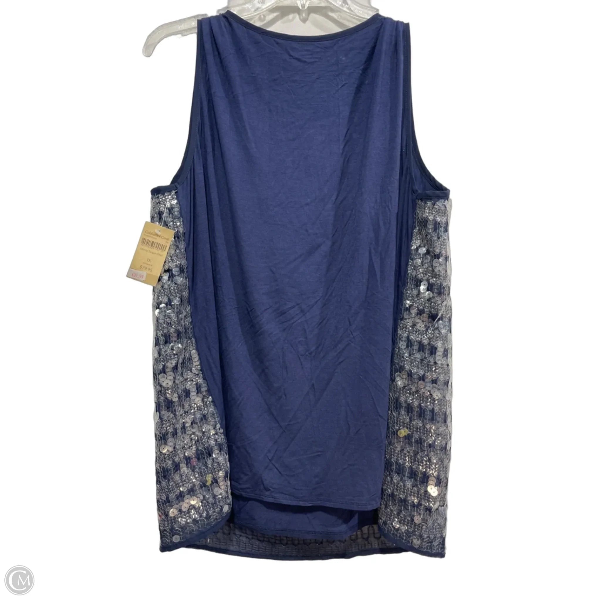 Top Sleeveless By Coldwater Creek In Blue, Size: 1x