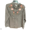 Blouse Long Sleeve By Lucky Brand In Brown, Size: L