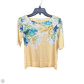 Top Short Sleeve By Chicos In Yellow, Size: S