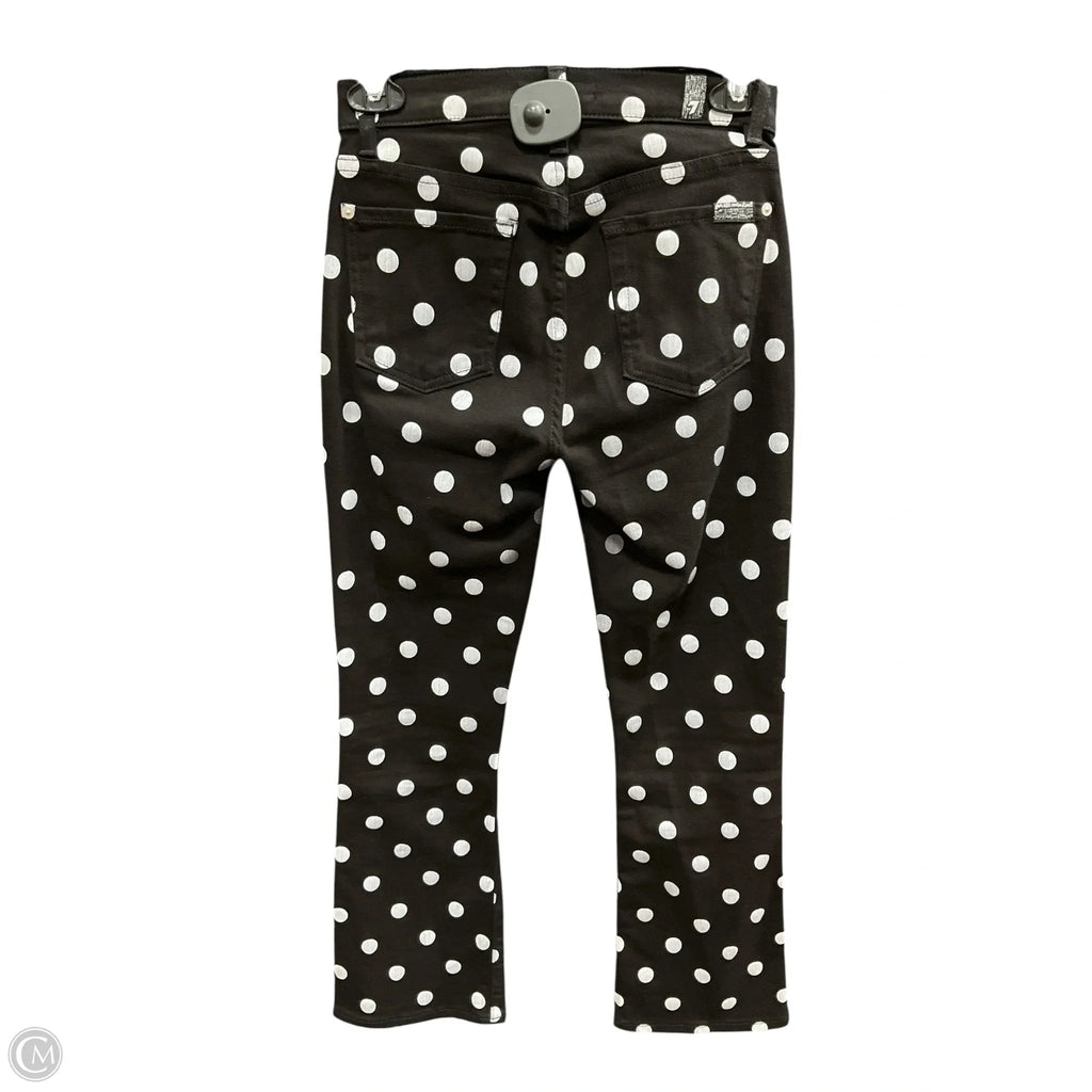 Jeans Straight By 7 For All Mankind In Black & White, Size: 0