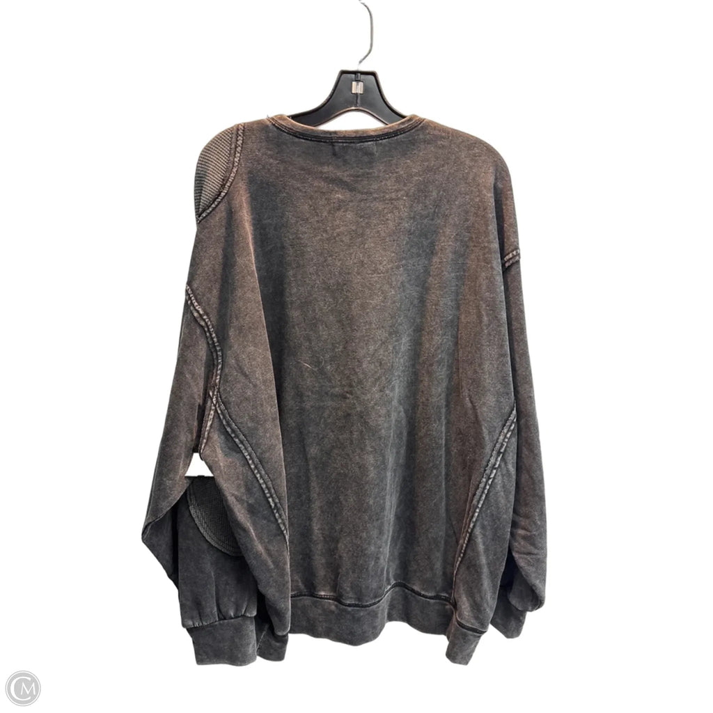 Top Long Sleeve By Impressions In Black, Size: 1x