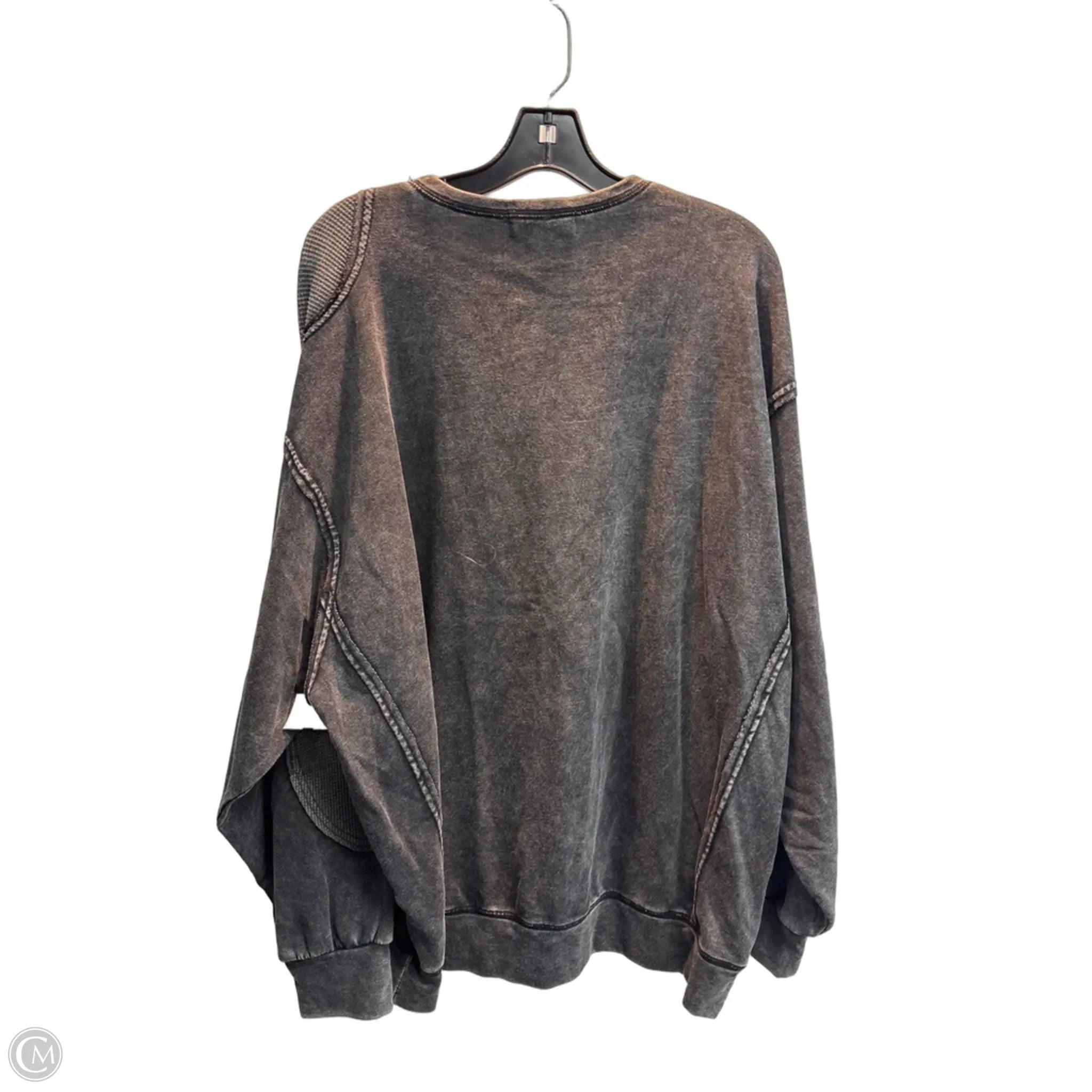 Top Long Sleeve By Impressions In Black, Size: 1x