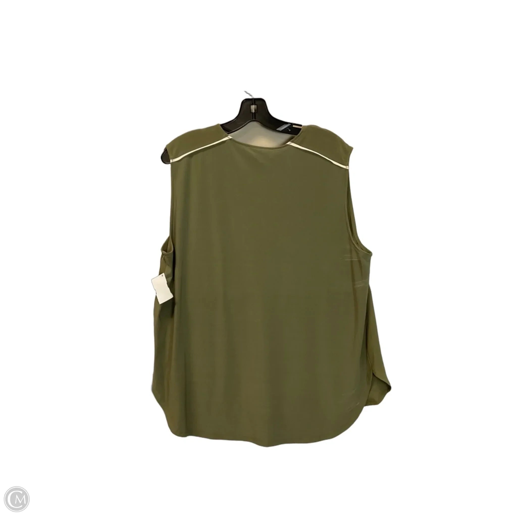 Top Sleeveless By Dkny In Green, Size: Xl