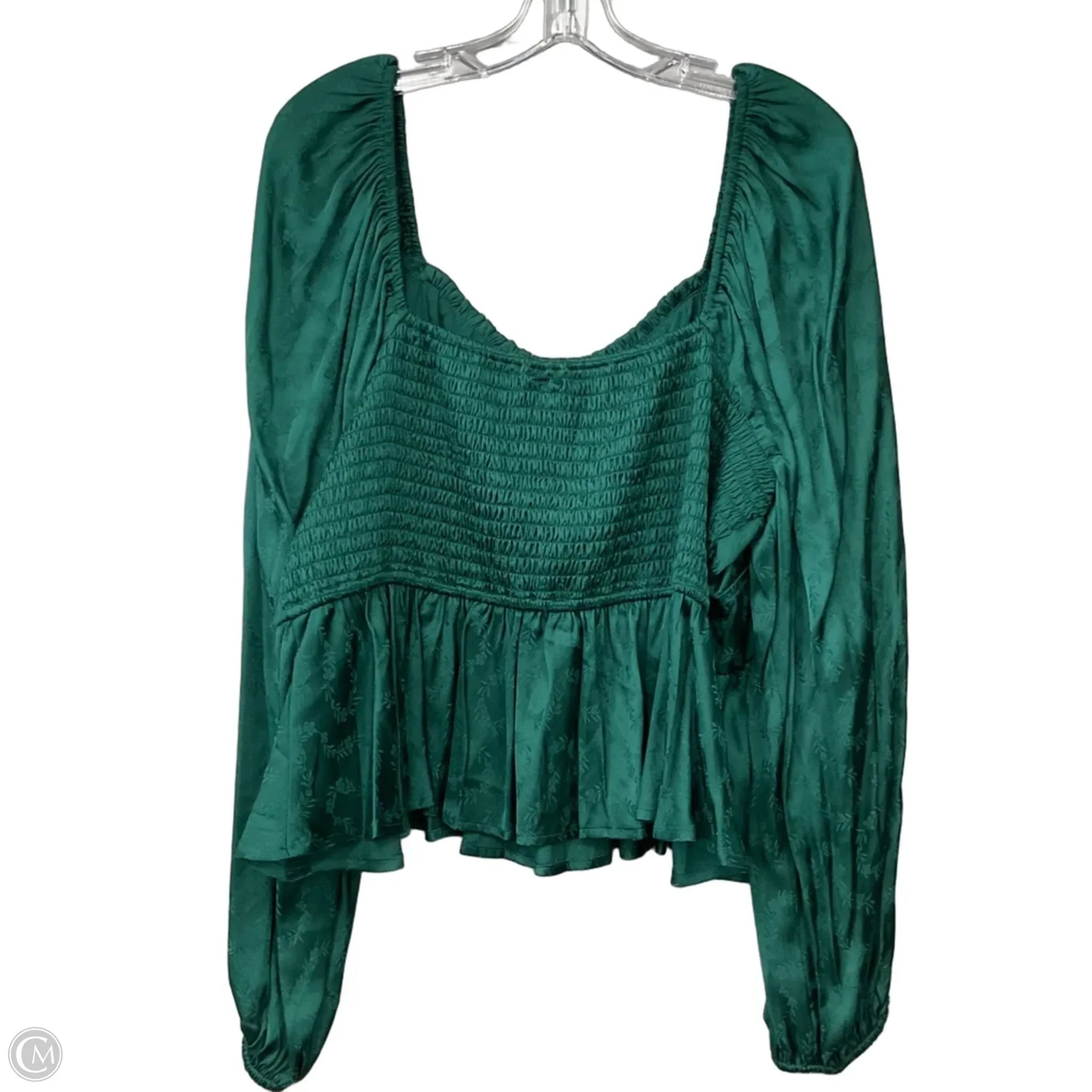 Top Long Sleeve By Arula In Green, Size: 2x
