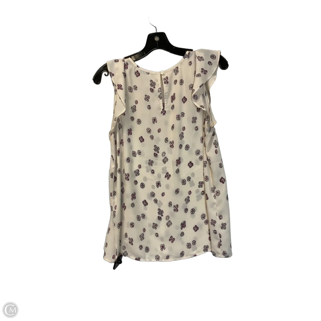 Top Short Sleeve By Loft In Cream, Size: S