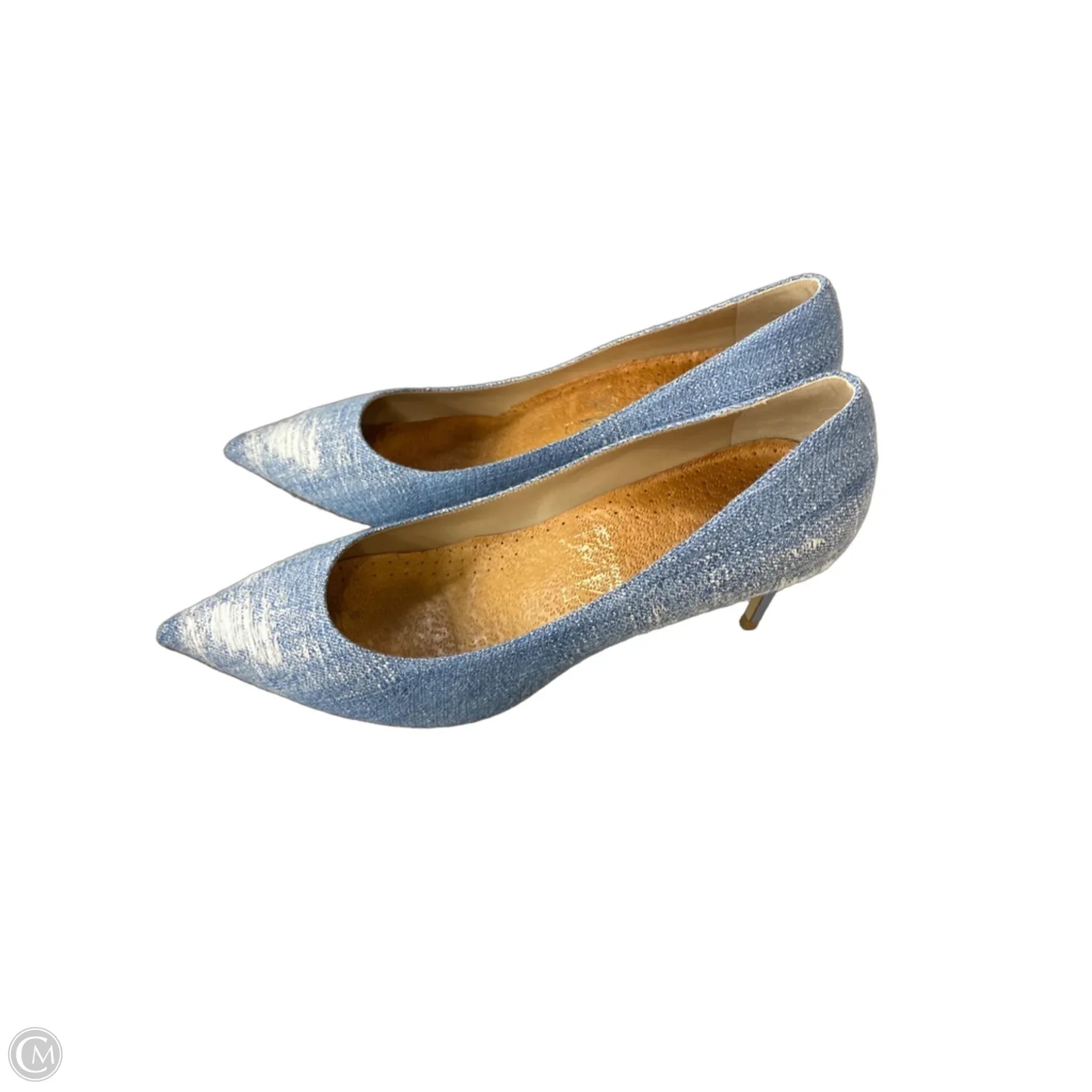 Shoes Heels Stiletto By Clothes Mentor In Blue Denim, Size: 10