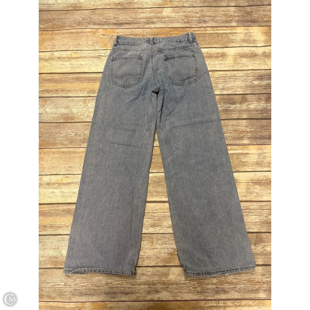 Jeans Wide Leg By Edikted In Blue Denim, Size: 4