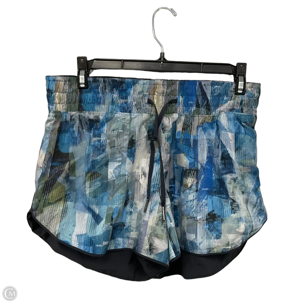 Athletic Shorts By Lululemon In Blue & Green, Size: 6