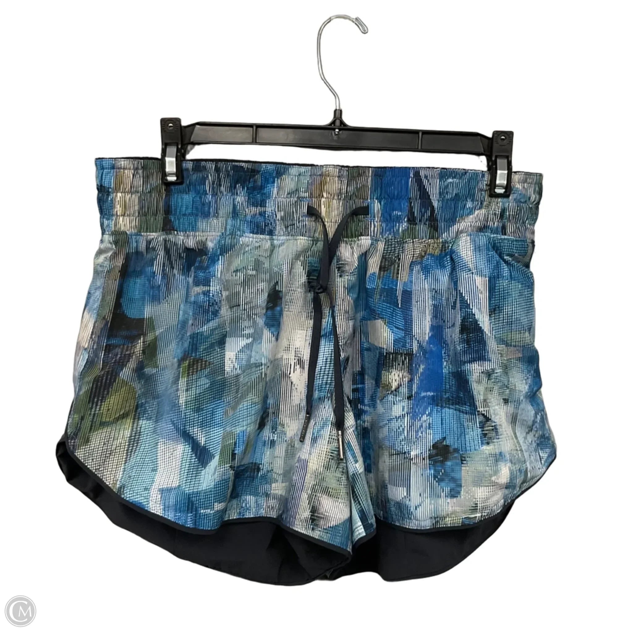 Athletic Shorts By Lululemon In Blue & Green, Size: 6