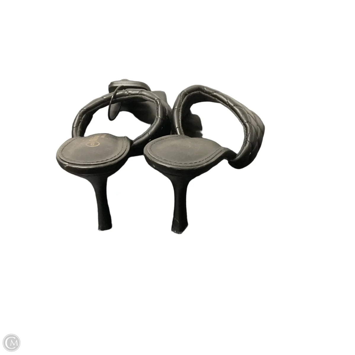 Sandals Heels Kitten By Clothes Mentor In Black, Size: 9