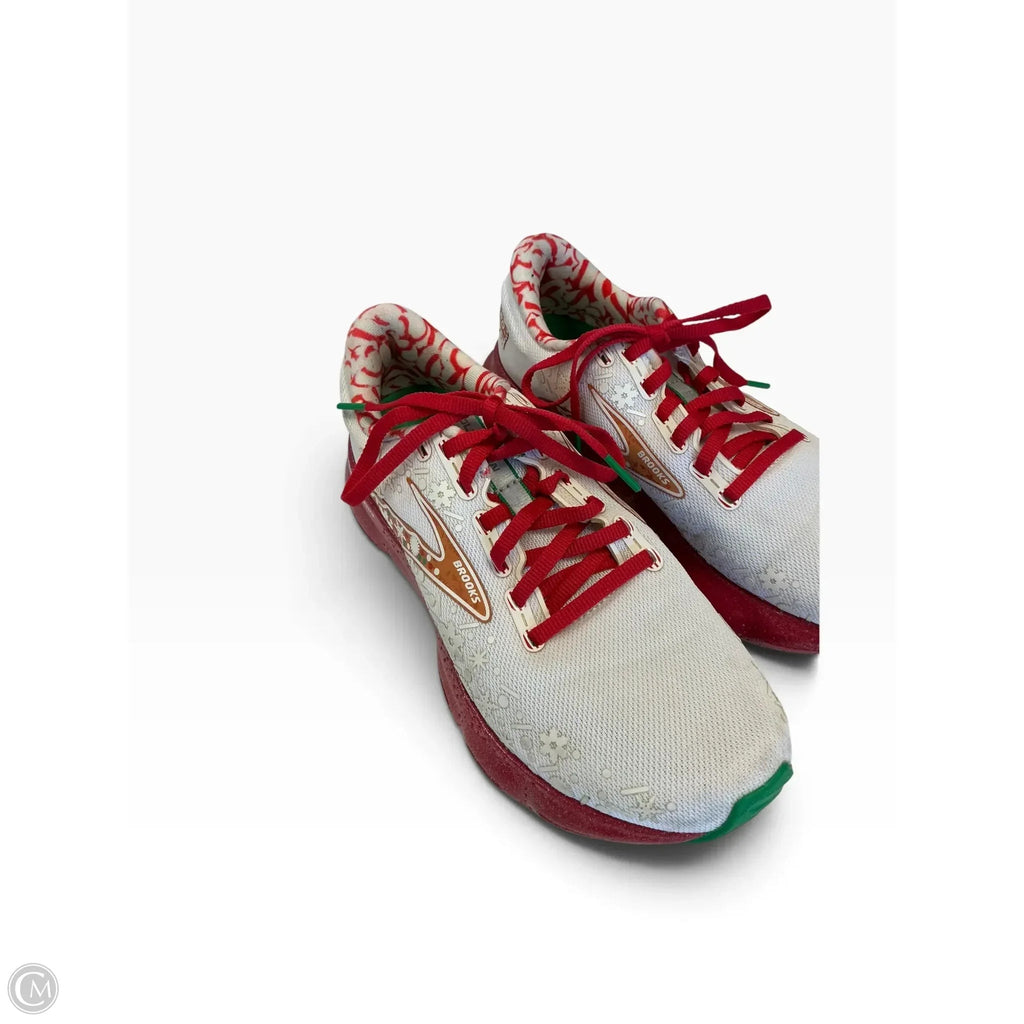 Shoes Sneakers By Brooks In Red & White, Size: 8