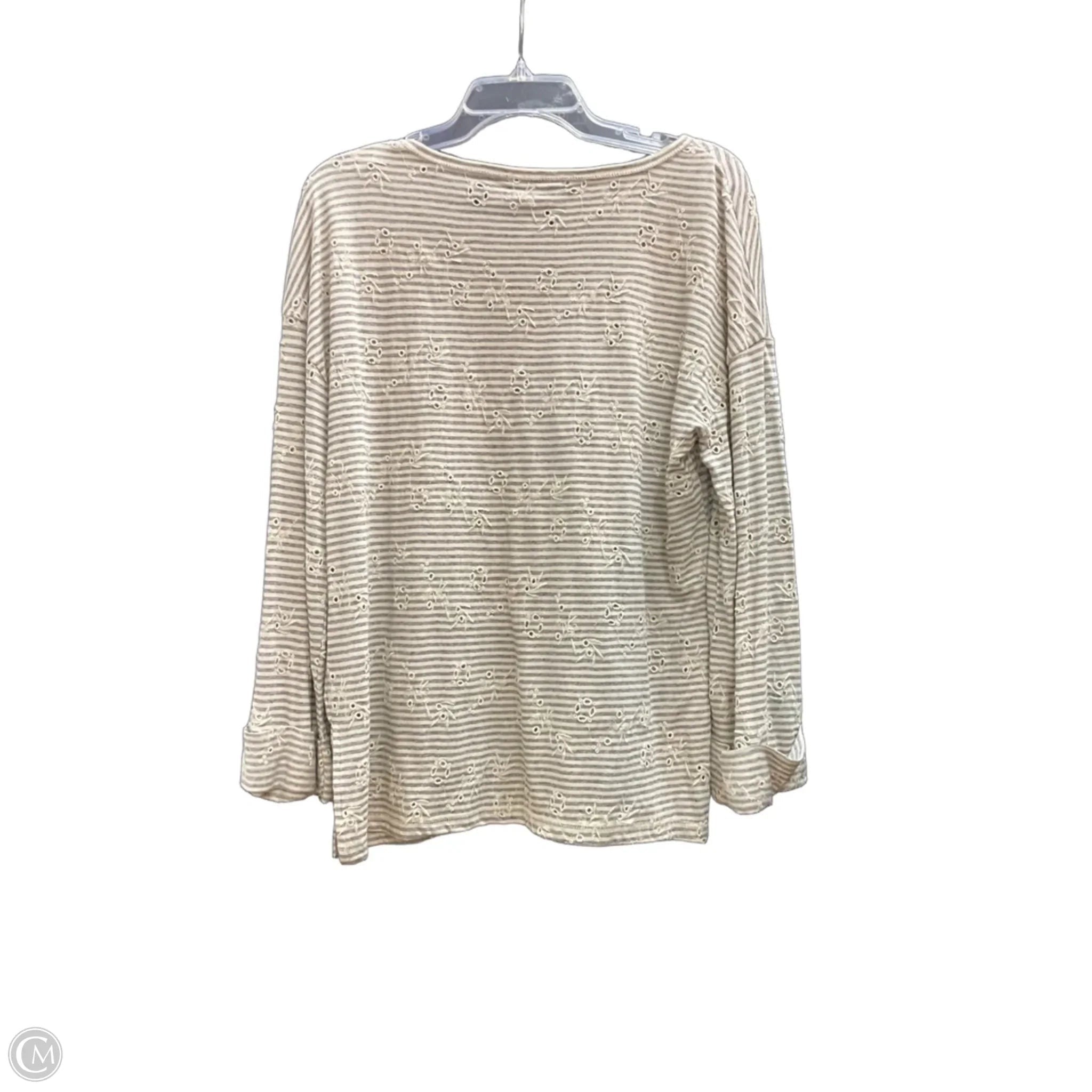 Top Long Sleeve By Lucky Brand In Tan, Size: L