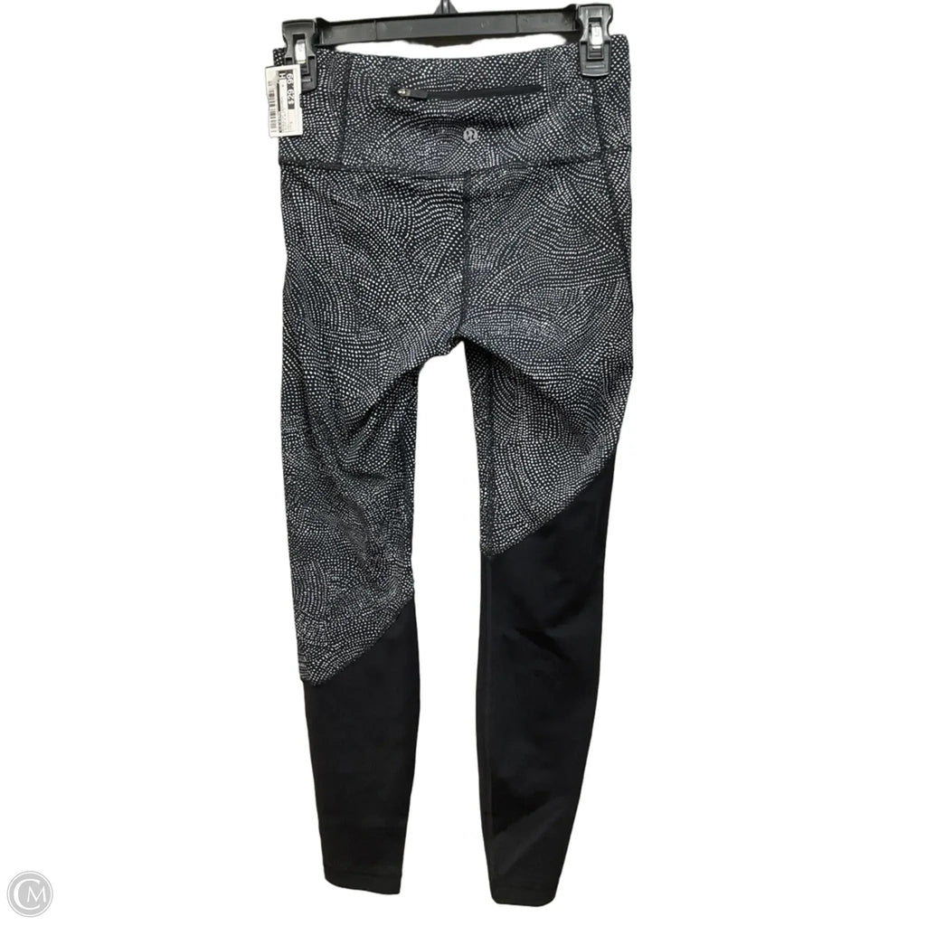 Athletic Leggings By Lululemon In Black & White, Size: S