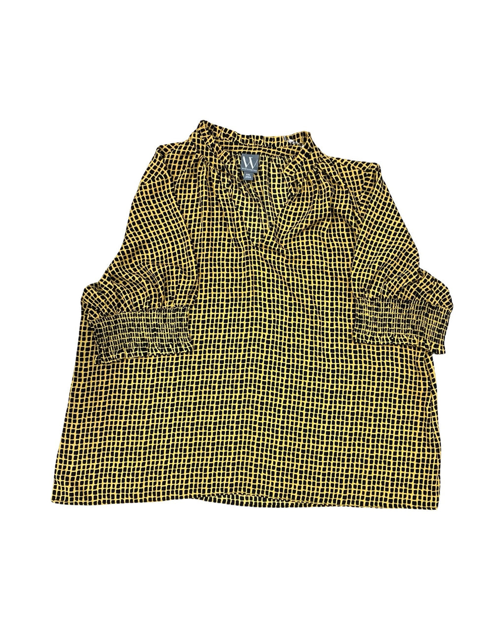 Top Ss By Worthington In Black & Gold, Size:1X