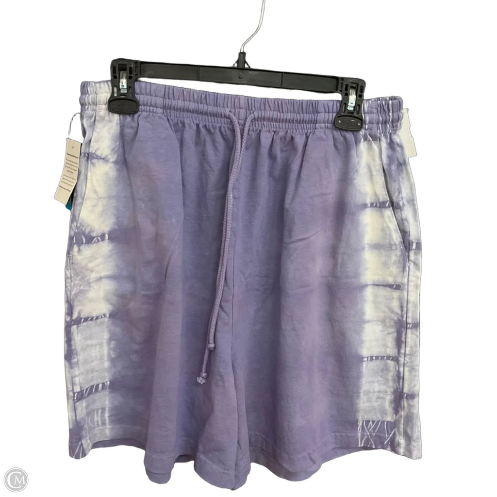 Athletic Shorts By Fresh Produce In Purple & White, Size: Xl