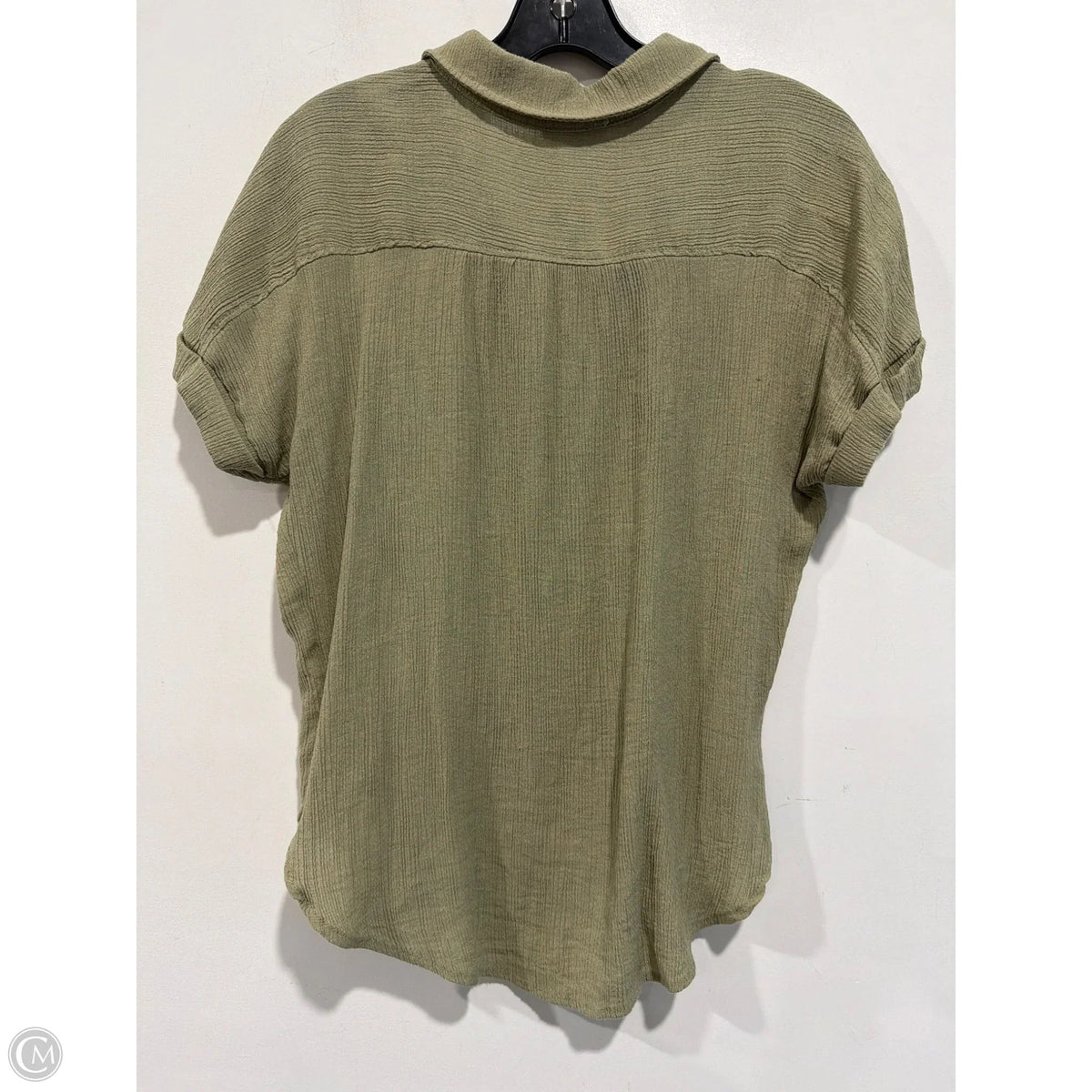 Top Short Sleeve By Blu Pepper In Green, Size: L