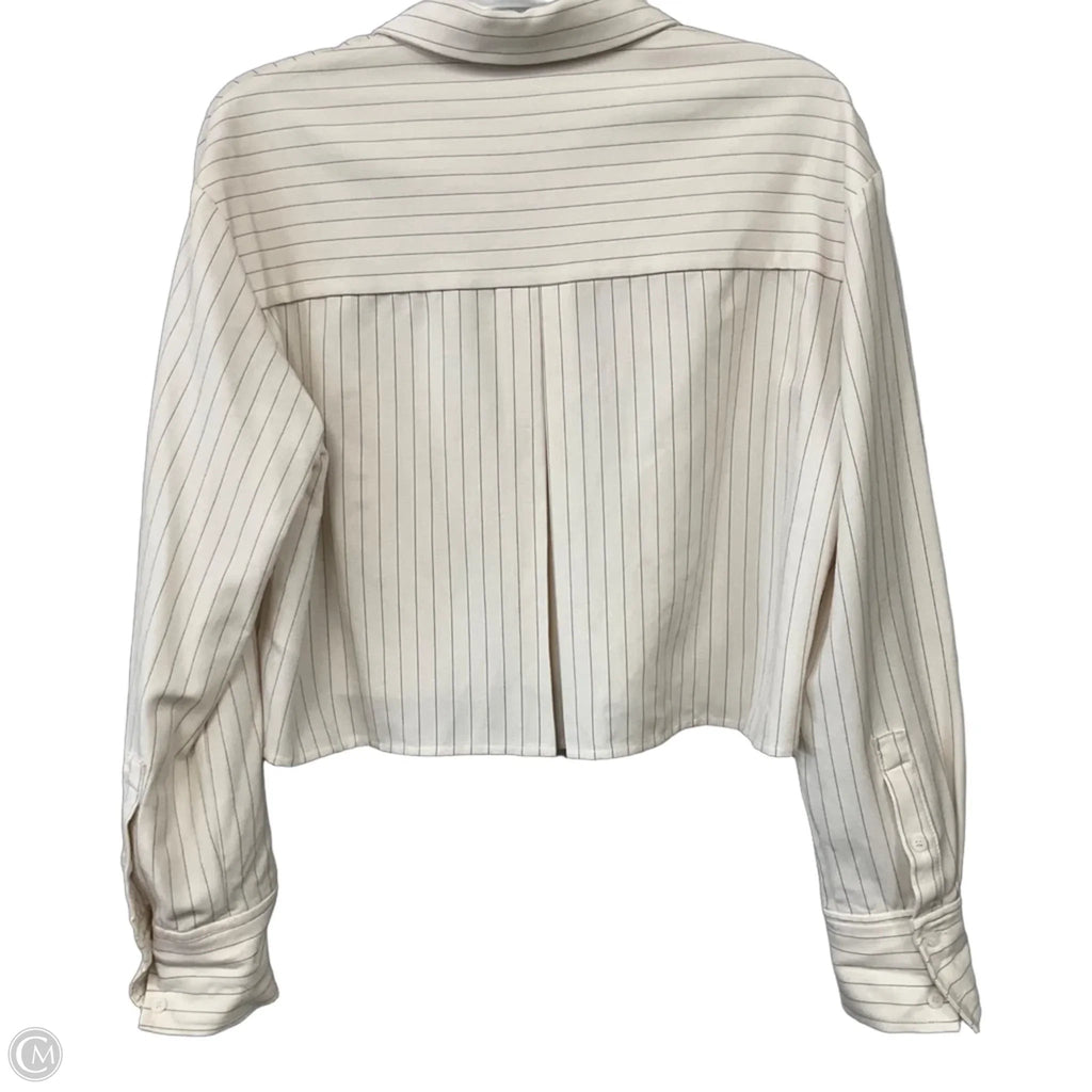 Top Long Sleeve By Elodie In Striped Pattern, Size: M