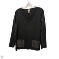 Top Long Sleeve By Chicos In Black, Size: L