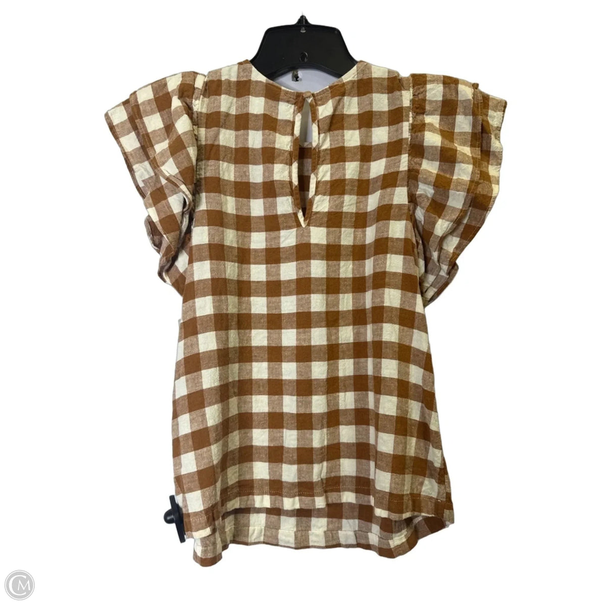 Top Short Sleeve By A New Day In Plaid Pattern, Size: Xs