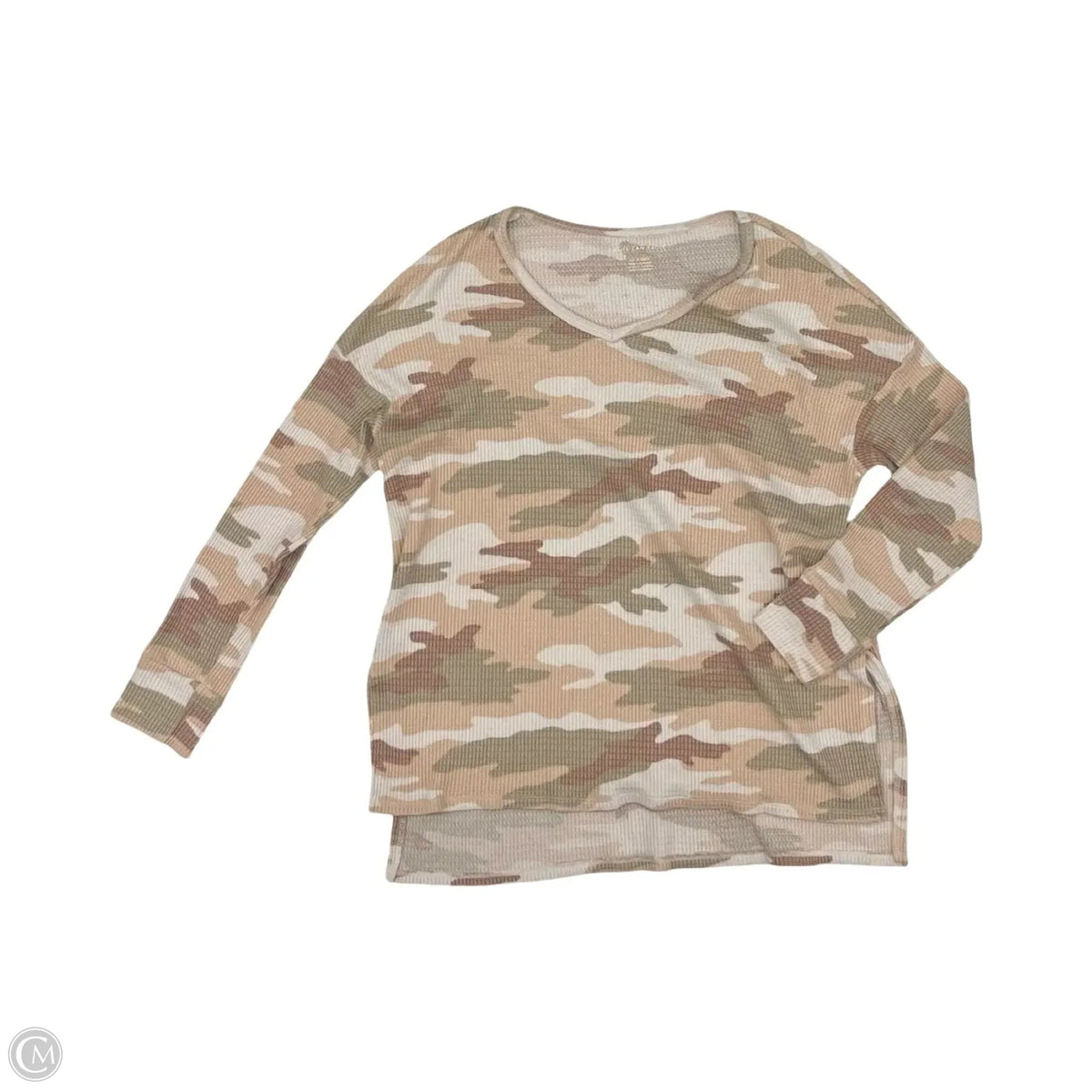 Top Long Sleeve By American Eagle In Orange & Tan, Size: Xs