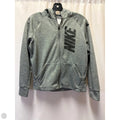 Athletic Sweatshirt Hoodie By Nike In Grey, Size: L