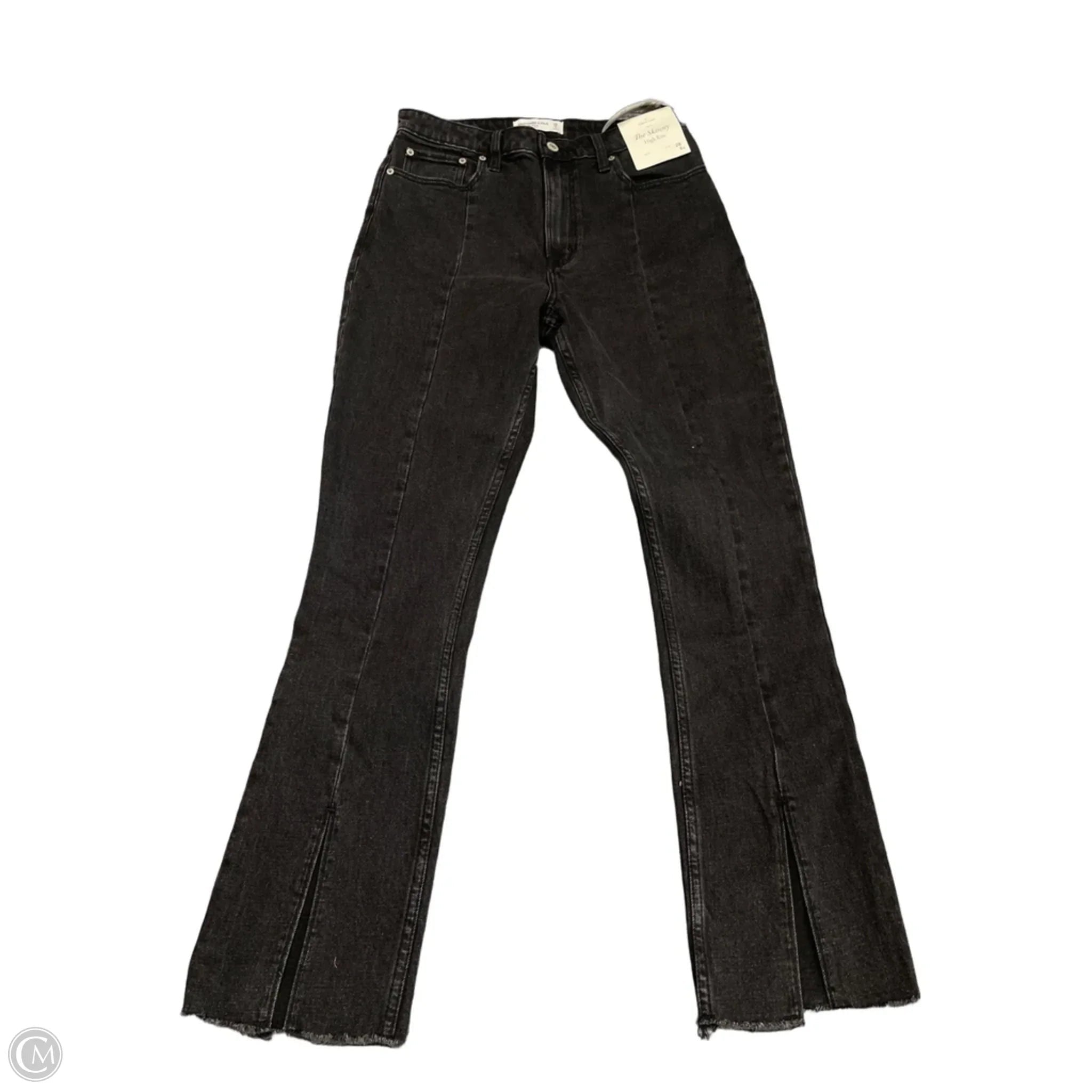 Jeans Skinny By Abercrombie And Fitch In Black Denim, Size: 6p