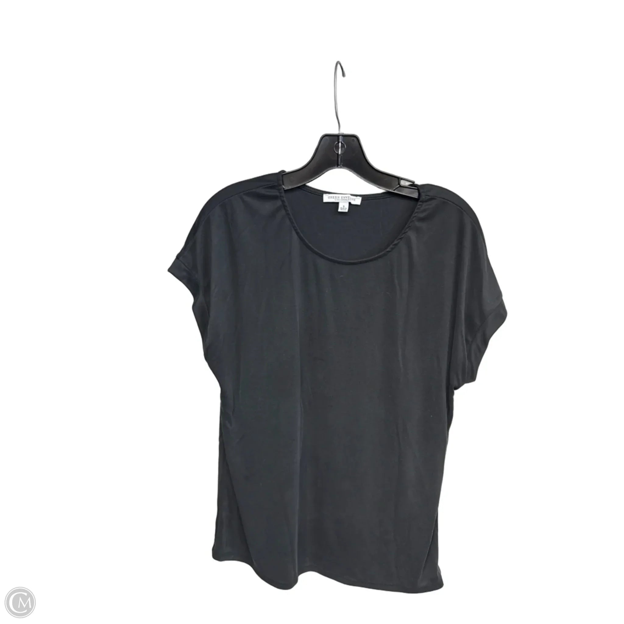 Top Short Sleeve Basic By Green Envelope In Black, Size: L