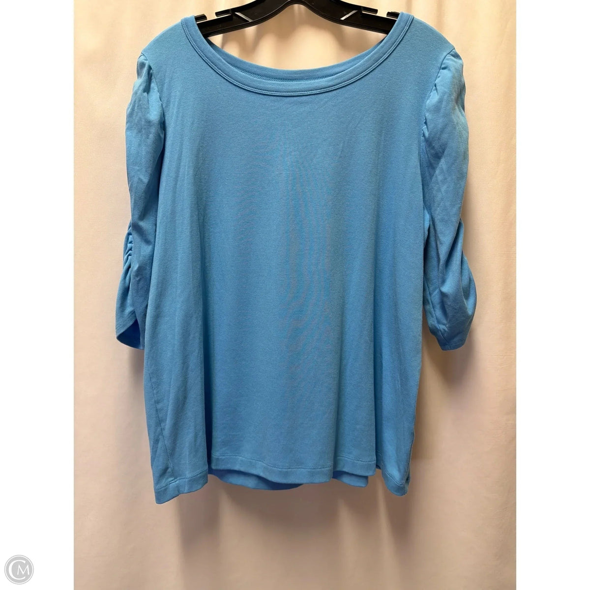Top 3/4 Sleeve Designer By Lilly Pulitzer In Blue, Size: Xl