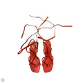 Sandals Heels Block By Cmb In Orange, Size: 7