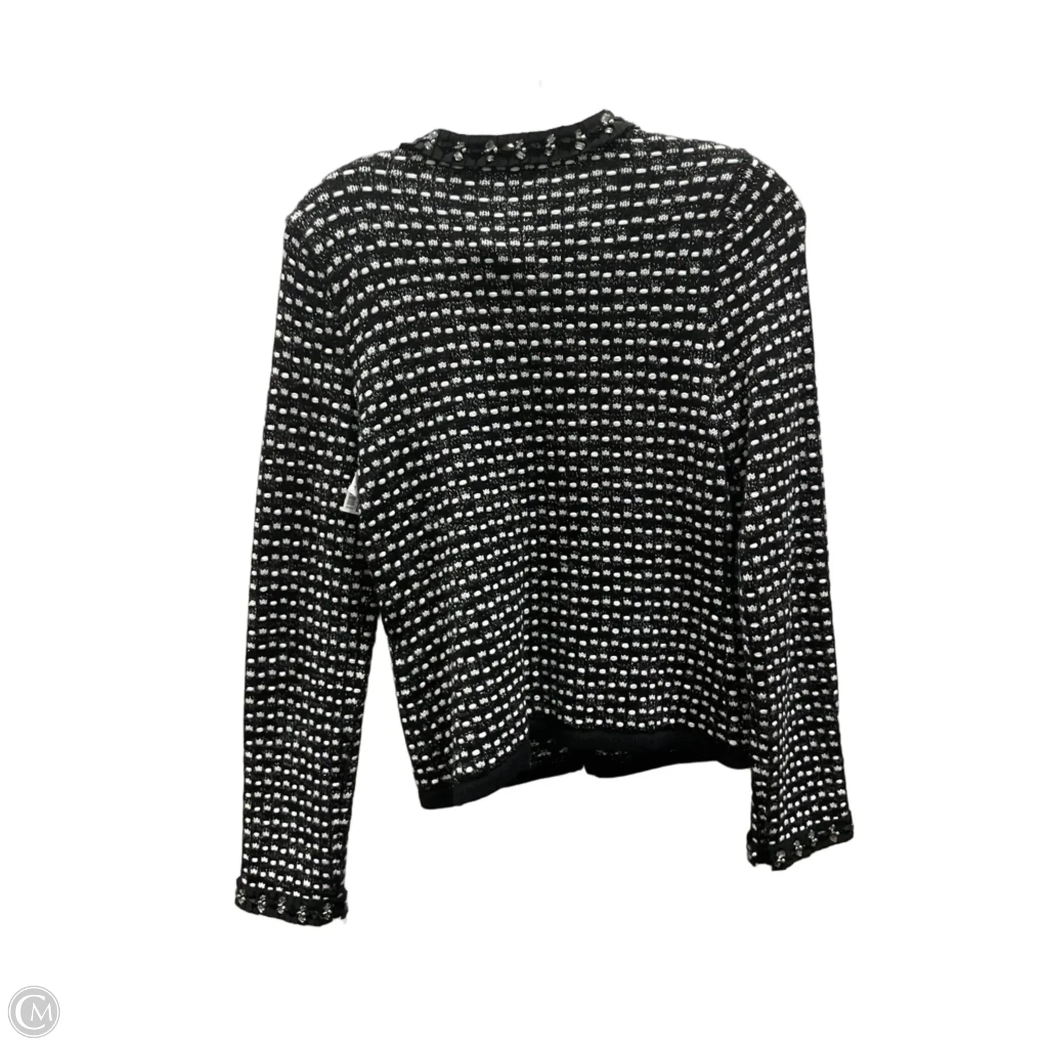 Cardigan By White House Black Market In Black & White, Size: Xs
