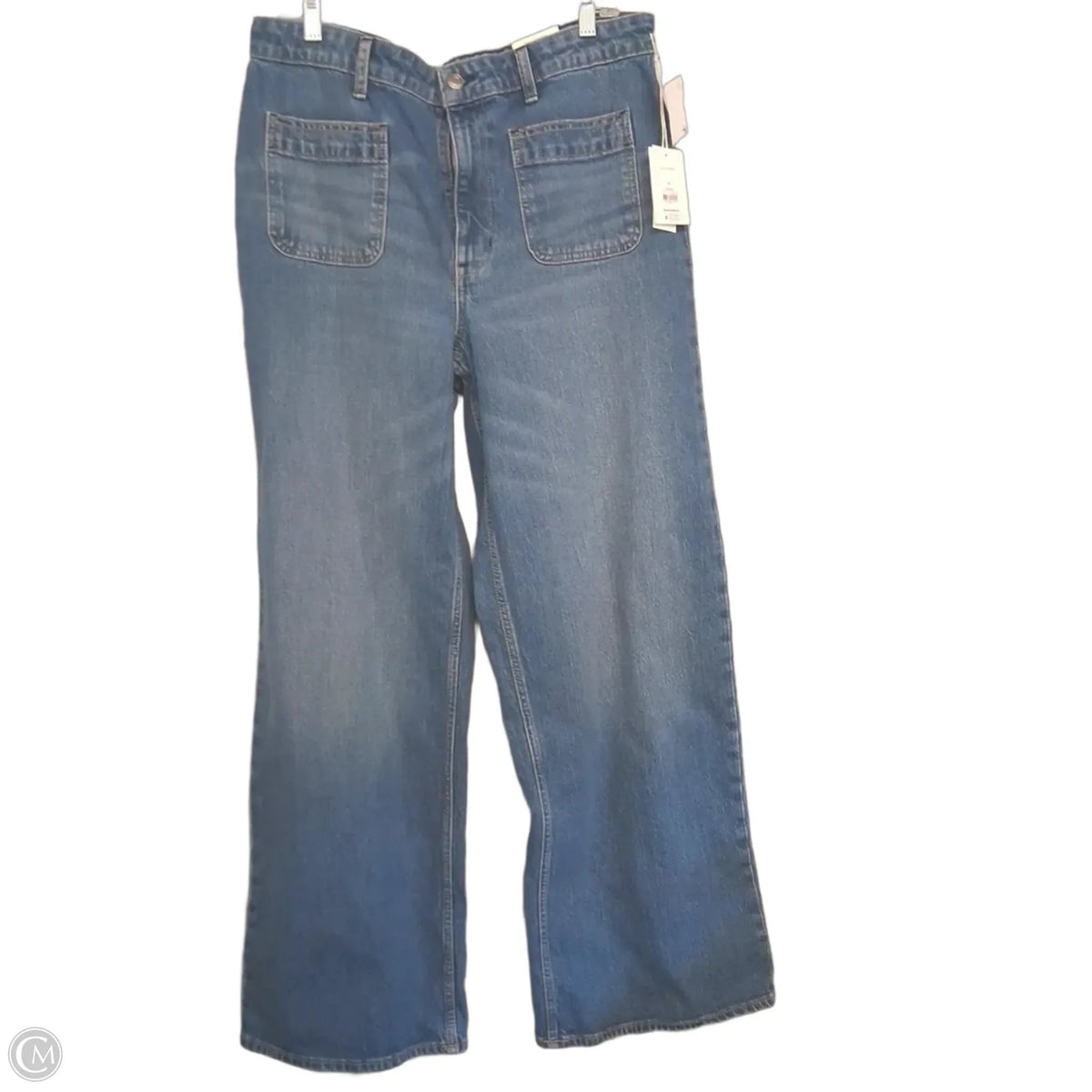 Jeans Wide Leg By Free Assembly In Blue Denim, Size: 14