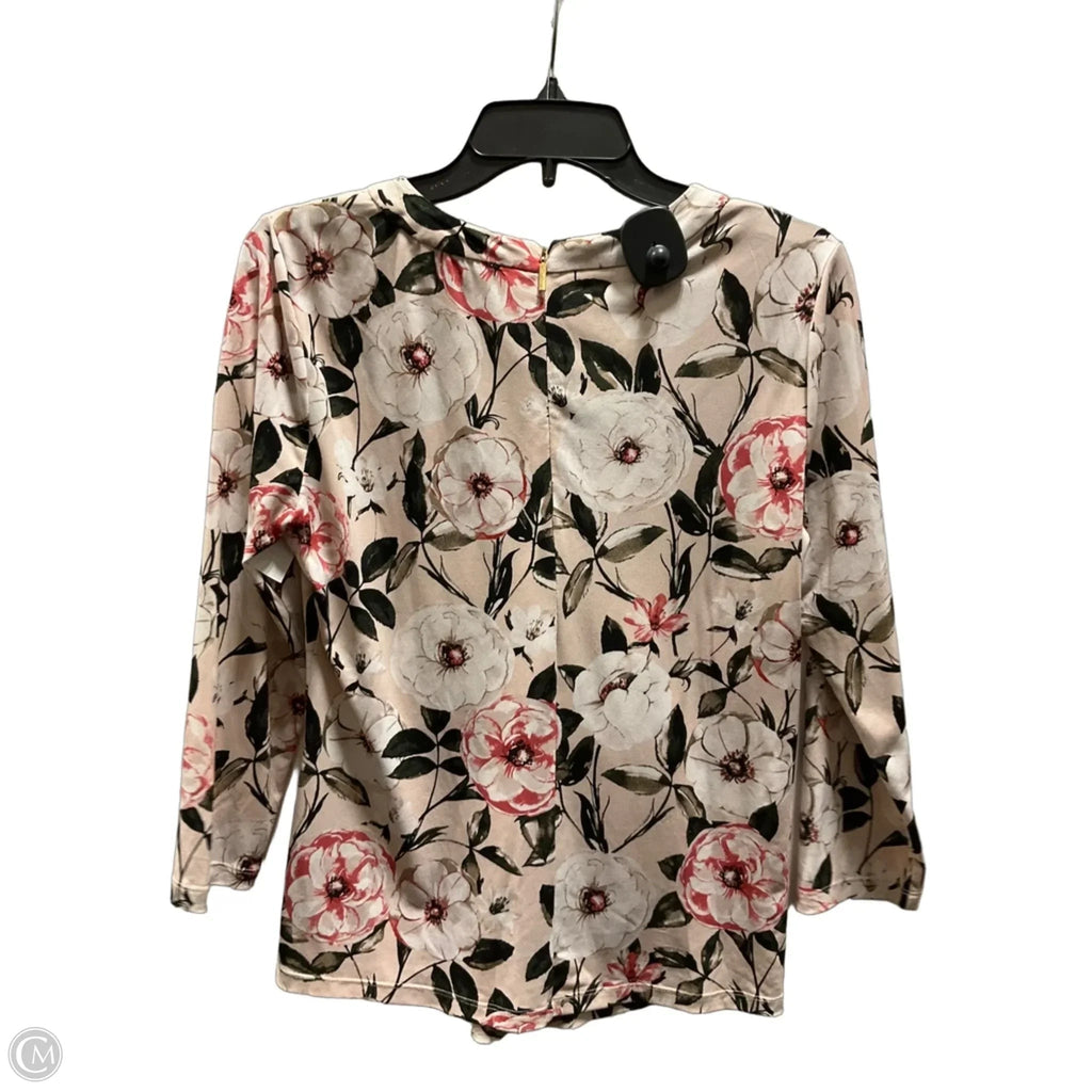 Top Long Sleeve Designer By Karl Lagerfeld In Floral Print, Size: S