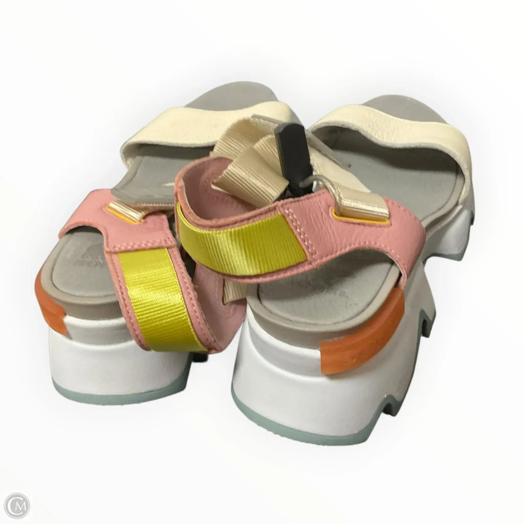 Sandals Sport By Sorel In Pink & White, Size: 10