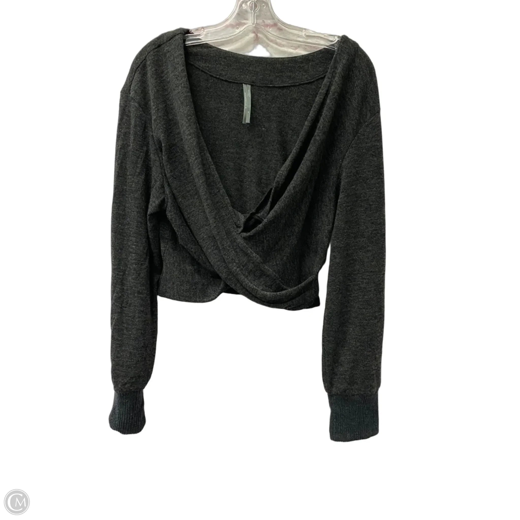 Top Long Sleeve By Anthropologie In Grey, Size: M