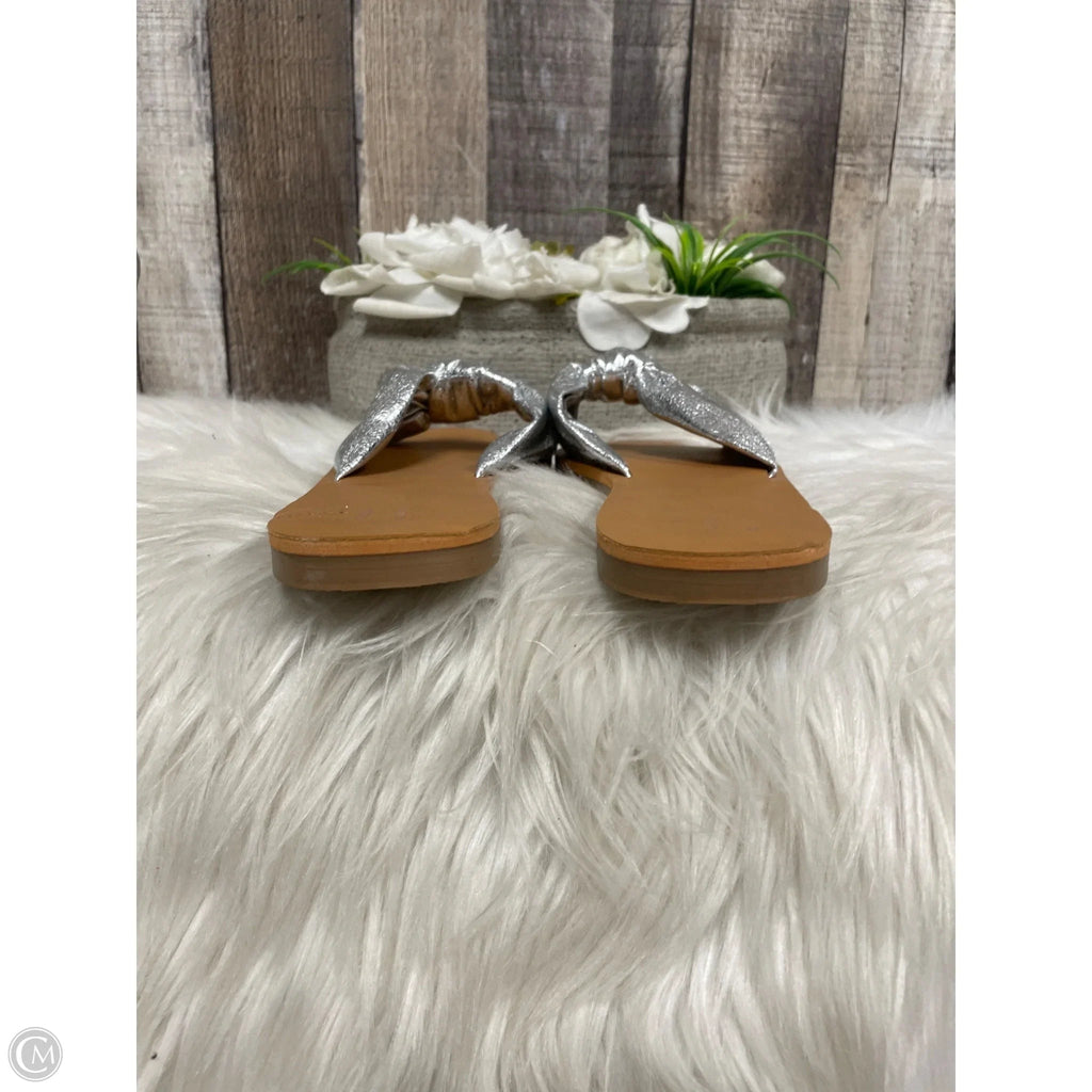 Sandals Flats By A New Day In Silver, Size: 6.5