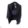 Shawl By Nordstrom In Black & Blue, Size: Osfm
