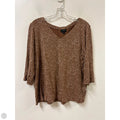 Top Short Sleeve By J. Jill In Brown, Size: L