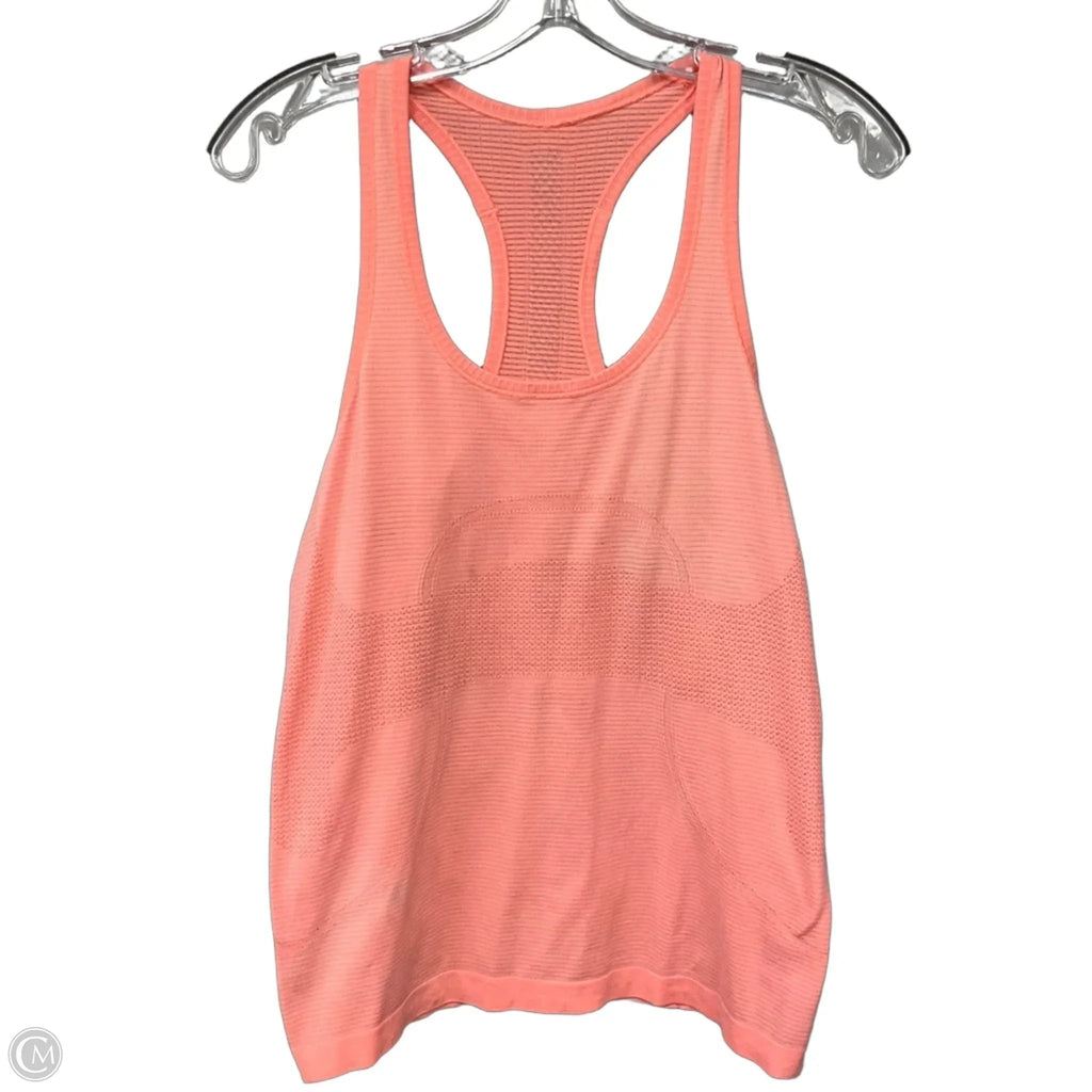 Athletic Tank Top By Lululemon In Orange, Size: 8
