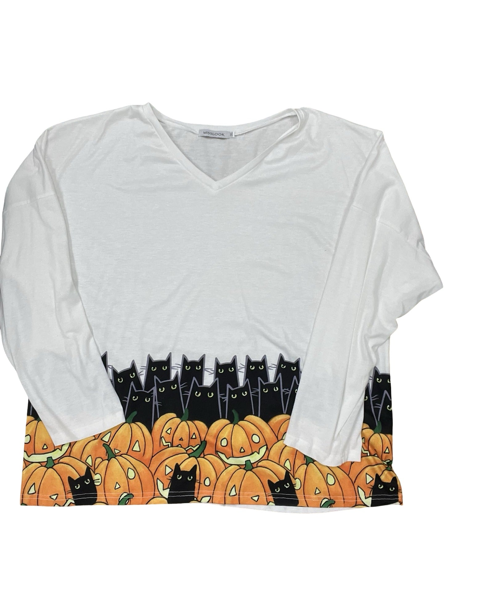 Top Ls By Misslook In White, Size:3X