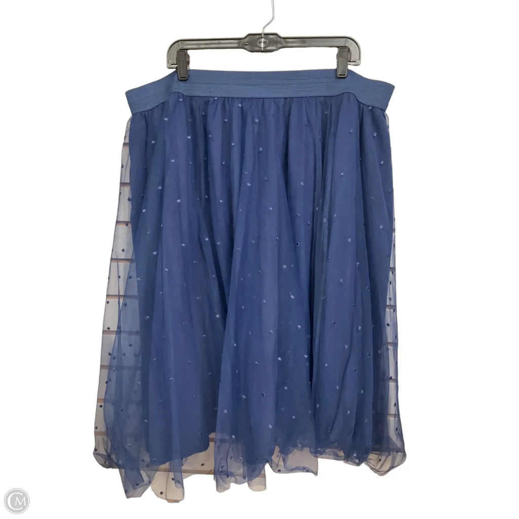 Skirt Midi By Torrid In Blue, Size: 22
