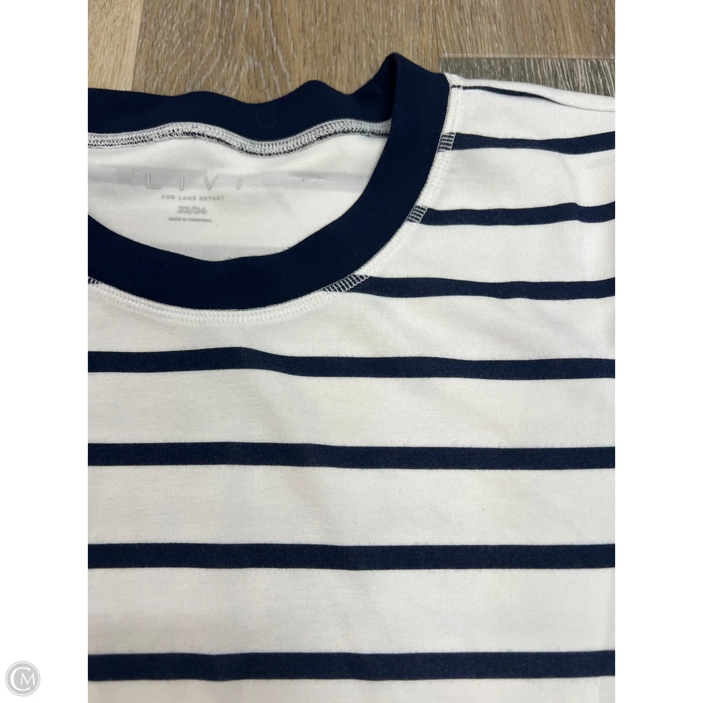 Athletic Top Short Sleeve By Livi Active In Striped Pattern, Size: 3x