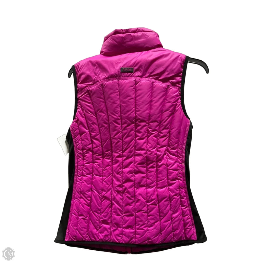 Vest Puffer & Quilted By Calvin Klein In Pink, Size: M
