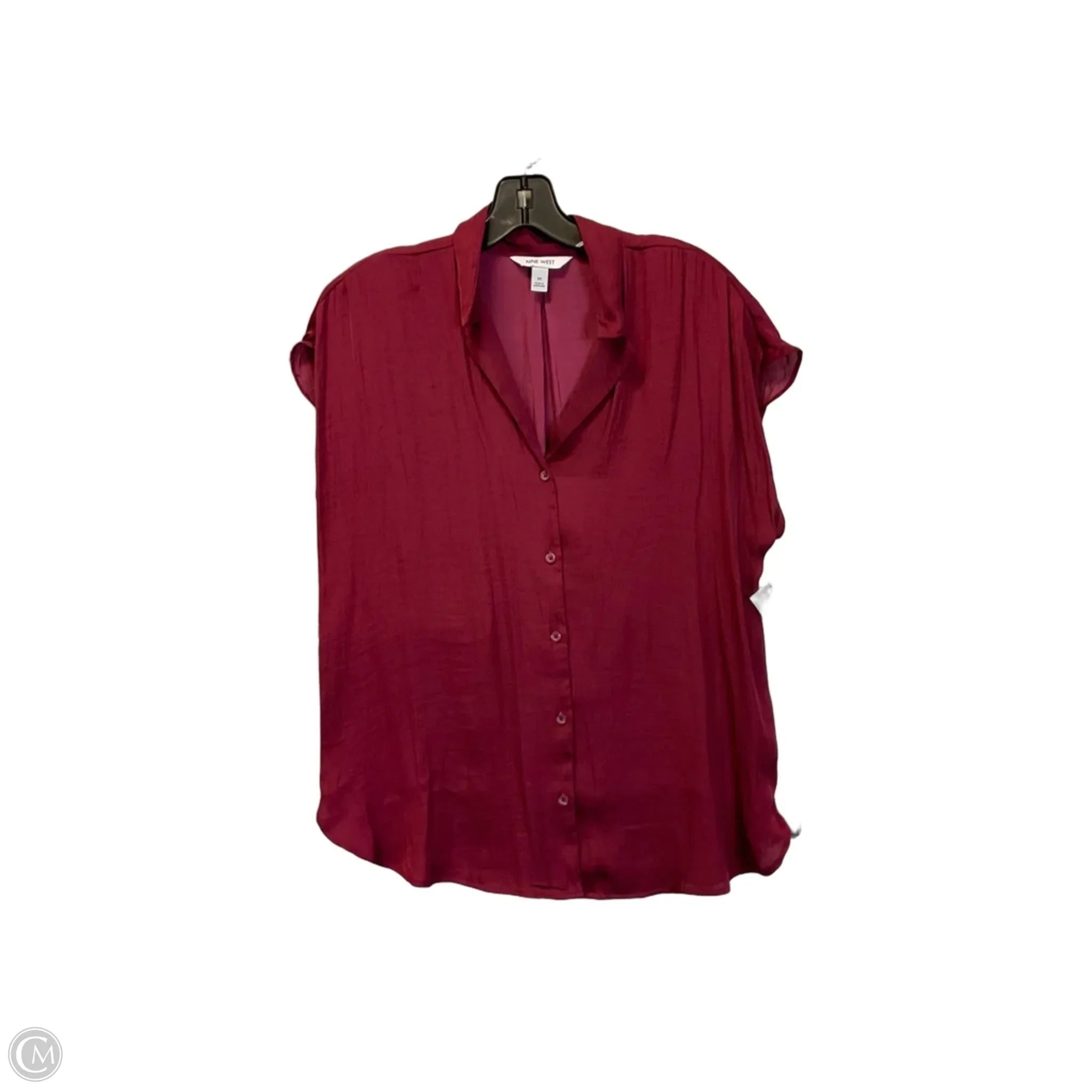 Top Sleeveless By Nine West In Maroon, Size: M