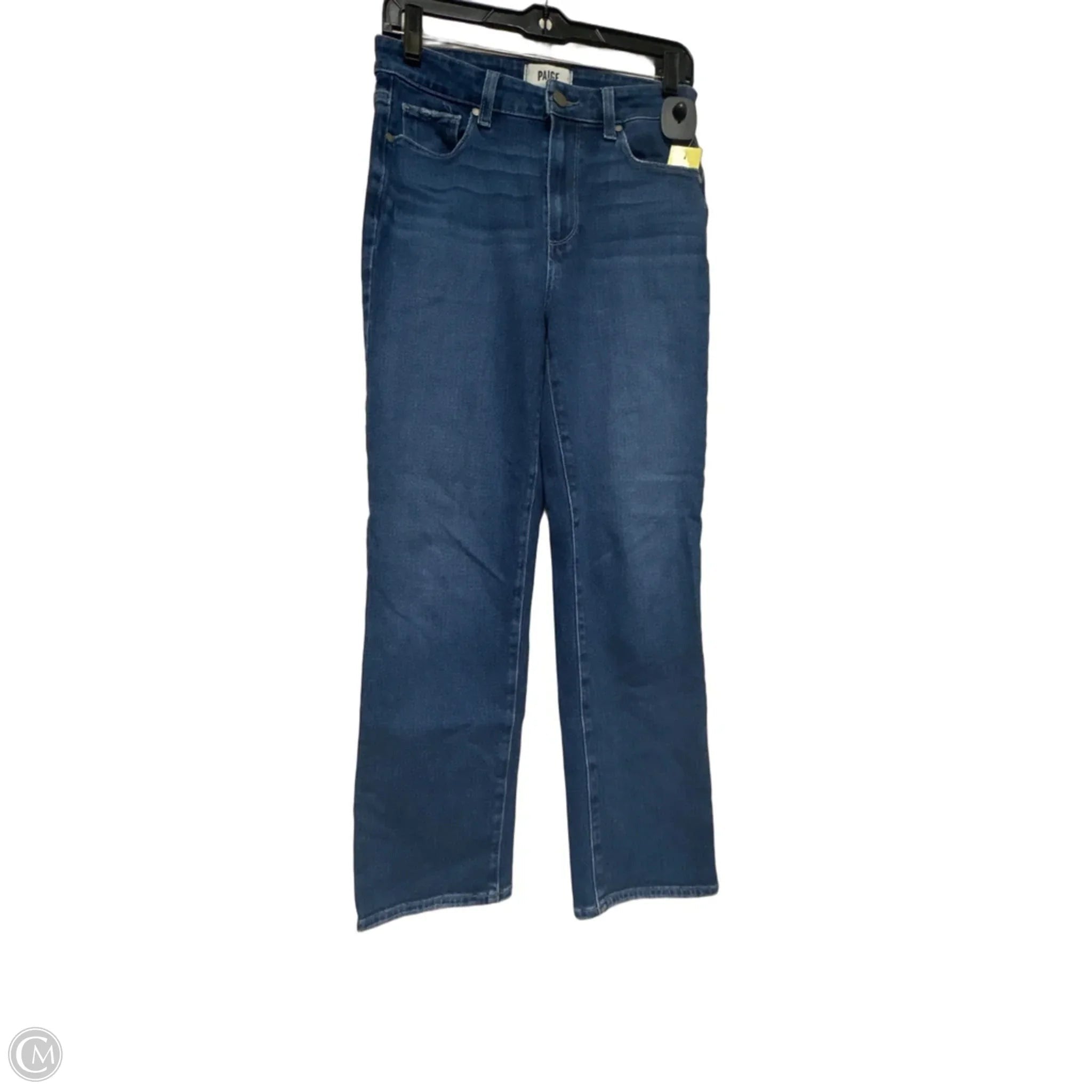 Jeans Straight By Paige In Blue Denim, Size: 4