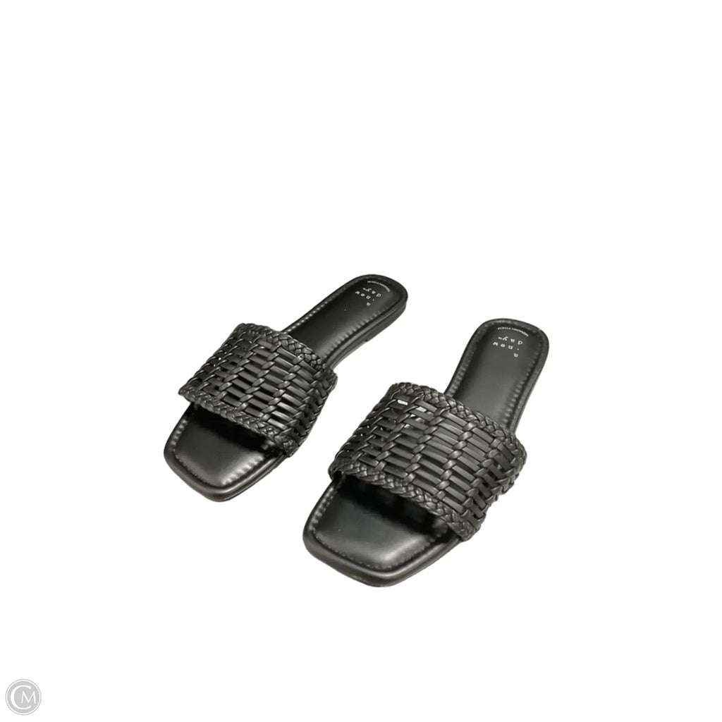 Sandals Flats By A New Day In Black, Size: 7.5