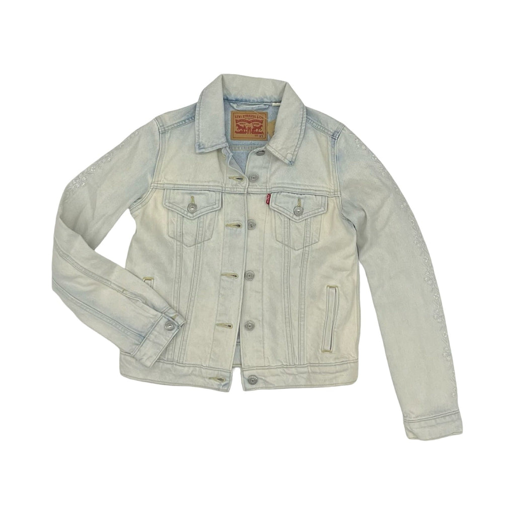 Jacket Denim By Levis In Blue Denim, Size:Xs