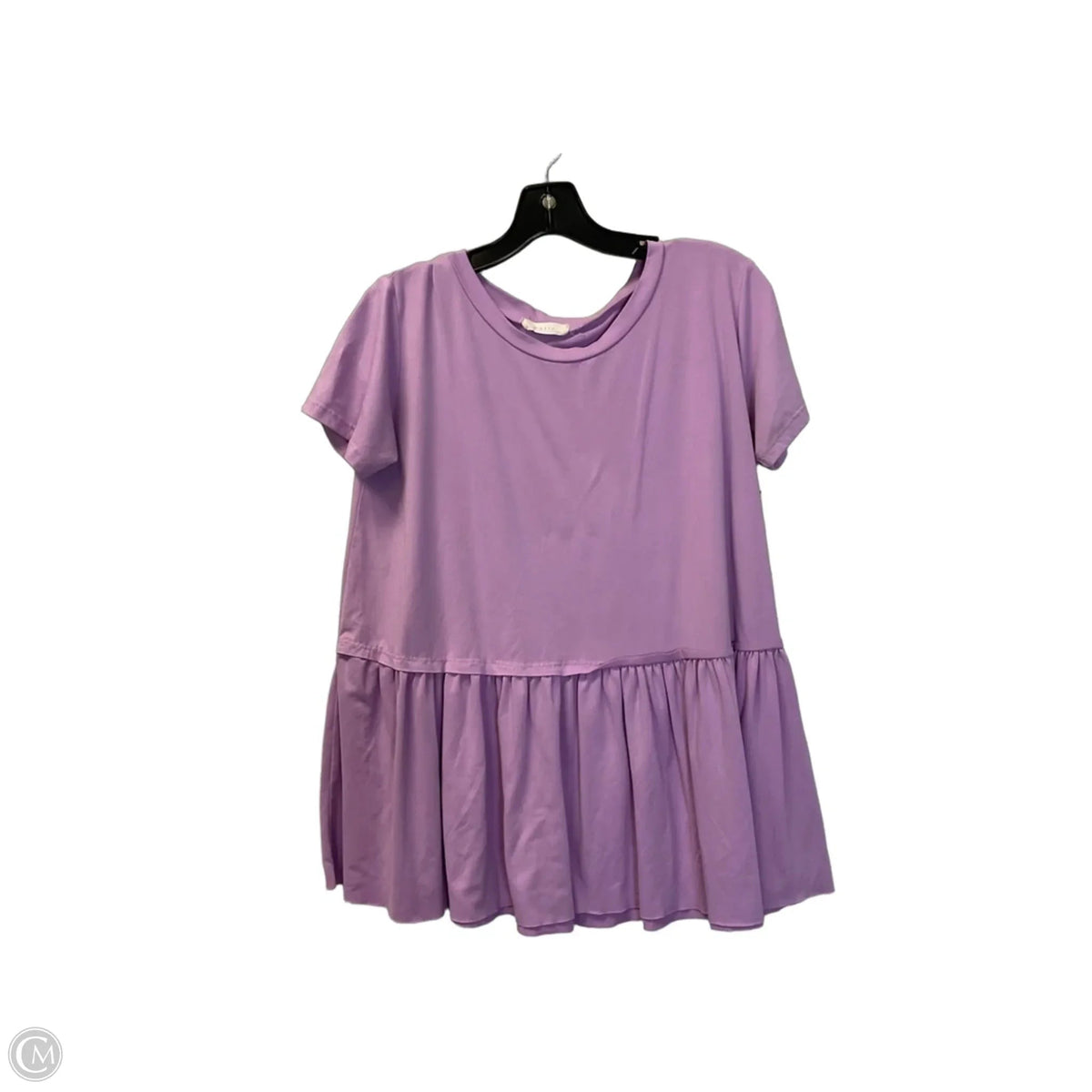 Top Short Sleeve Basic By Entro In Purple, Size: M