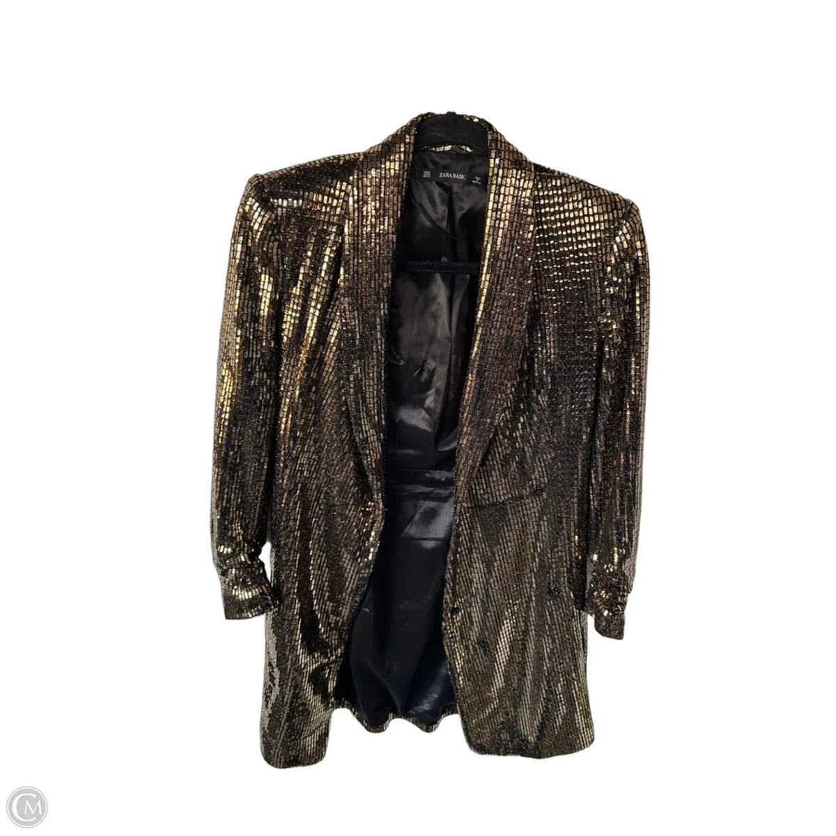 Blazer By Zara Basic In Gold, Size: Xs